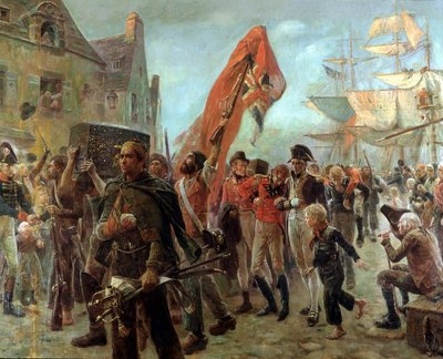 Privateers in 1806 - by Maurice Orange, late 19th century by Maurice Henri Orange