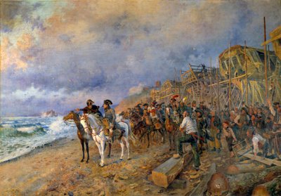 The First Consul Napoleon Bonaparte Visits the Arsenal of Boulogne by Maurice Henri Orange