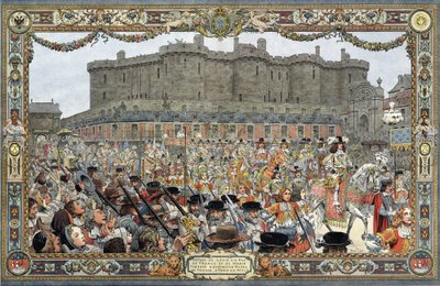 Entered Paris by Louis XIV, known as Le Roi-Soleil by Maurice Leloir