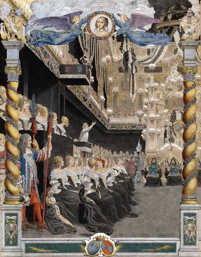 Funeral of Henriette Anne of England in the Basilica of Saint Denis on August 21 by Maurice Leloir