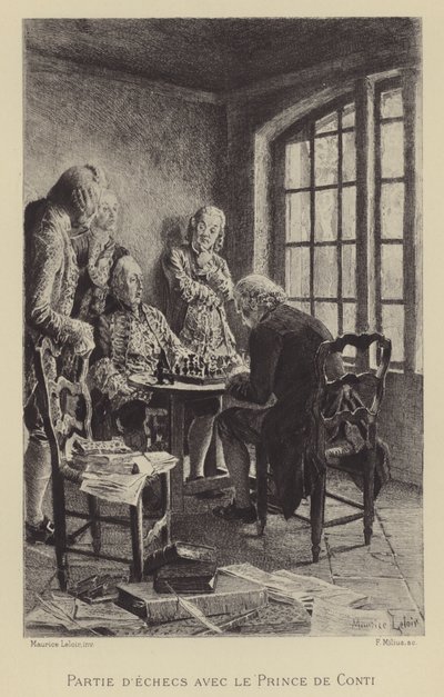 Game of chess with the Prince of Conti by Maurice Leloir