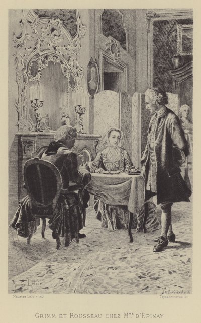 Grimm and Rousseau at the home of Madame d