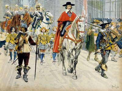 History of France: Burial of King Louis XIII and Cardinal Richelieu by Maurice Leloir