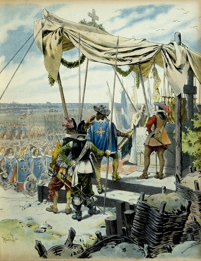 History of France: The Siege of La Rochelle in 1627-1628. Cardinal Richelieu by Maurice Leloir