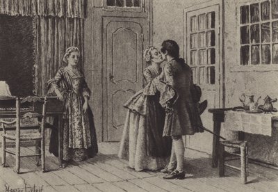 Illustration for Book V of Les Confessions de Jean-Jacques Rousseau by Maurice Leloir