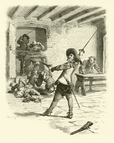 Illustration for The Three Musketeers by Maurice Leloir