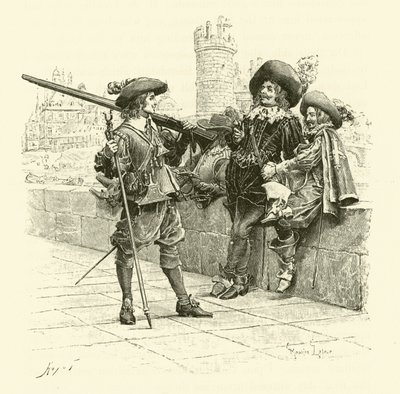 Illustration for The Three Musketeers by Maurice Leloir