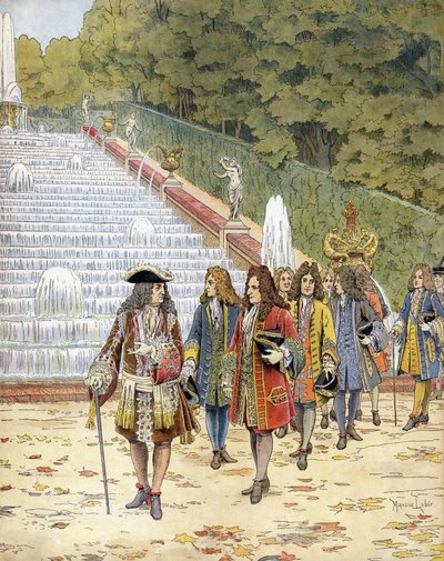 Louis XIV, known as the Sun King by Maurice Leloir