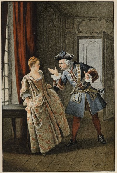 Manon and her brother - in Histoire de Manon Lescaut et du chevalier Des Grieux by L