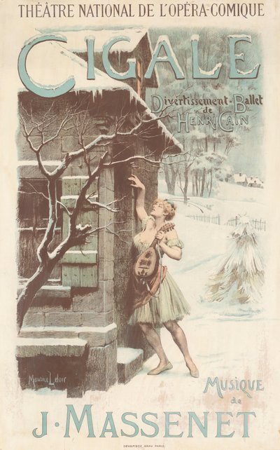 Poster for the Ballet Cigale by Jules Massenet, 1904 by Maurice Leloir