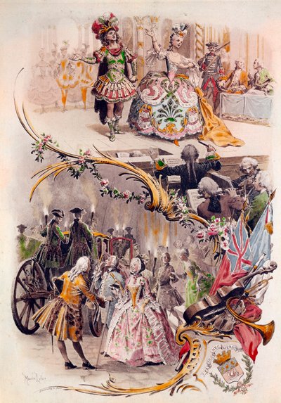 Wedding Menu with Illustration by Maurice Leloir by Maurice Leloir