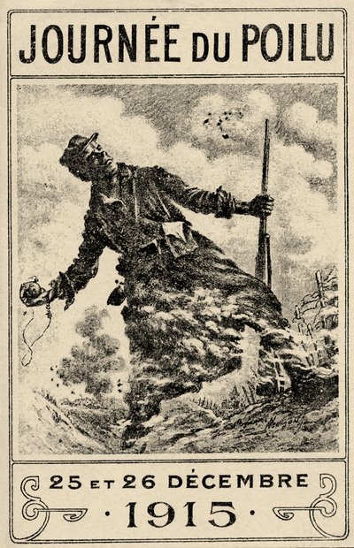 French WWI Propaganda Poster "Journée du Poilu". 25 et 26 décembre 1915 by Maurice Louis Henri Neumont