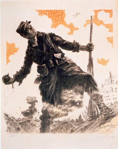 French WWI Propaganda Poster Journée du Poilu. 25 et 26 décembre 1915, pub. 1915 by Maurice Louis Henri Neumont