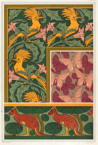 Designs for Wallpaper Borders and Silk Fabric by Maurice Pillard Verneuil