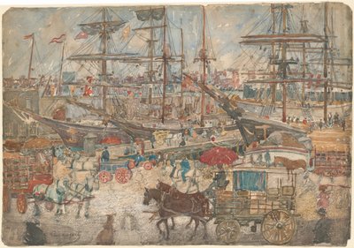 Docks, East Boston by Maurice Prendergast