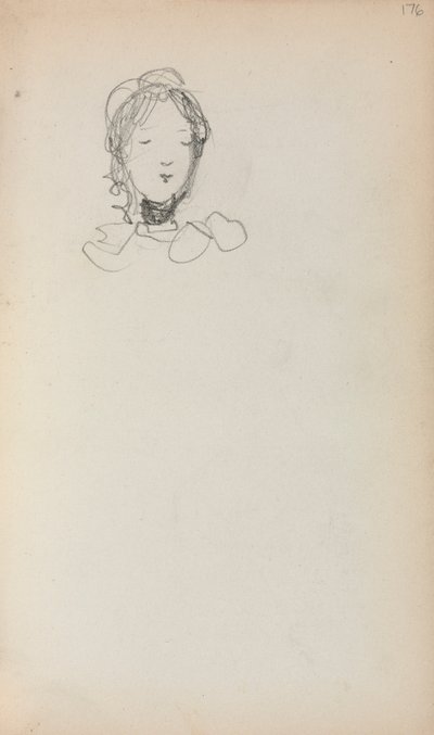 Italian Sketchbook: Head of a Girl (page 176) by Maurice Prendergast