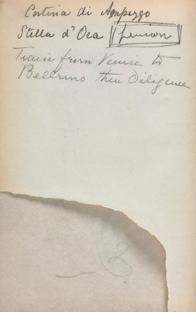 Italian Sketchbook: Notes (page 3) by Maurice Prendergast