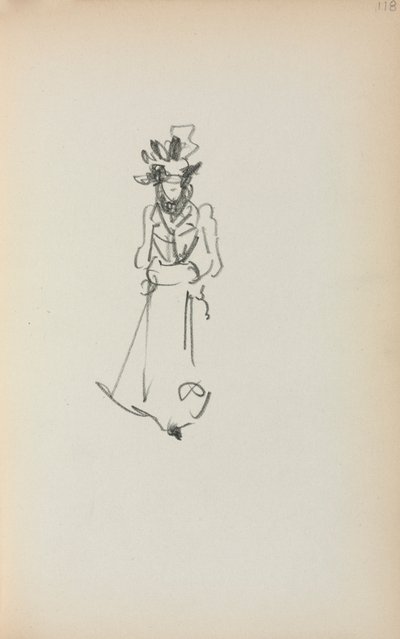 Italian Sketchbook: Standing Woman (page 118) by Maurice Prendergast