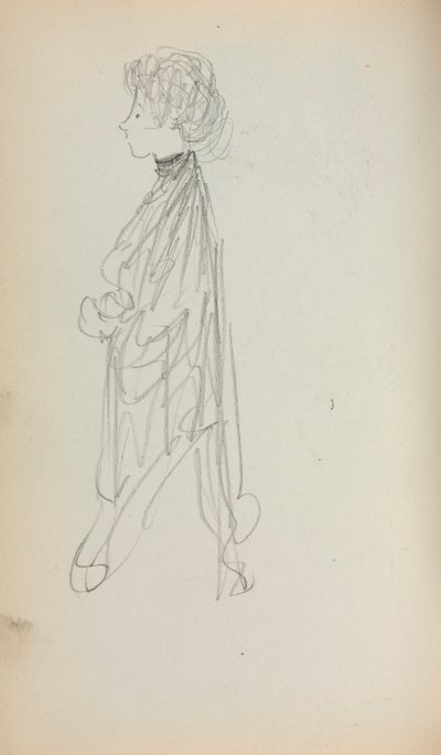 Italian Sketchbook: Standing Woman in Profile (page 51) by Maurice Prendergast
