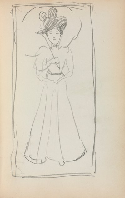 Italian Sketchbook: Standing Woman with Parasol by Maurice Prendergast