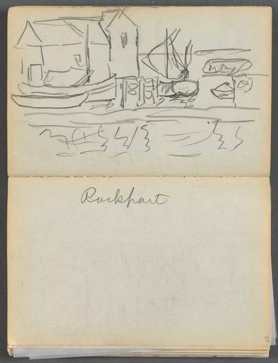 Sketchbook - The Granite Shore Hotel, Rockport, page 028 & 29: "Rockport" by Maurice Prendergast