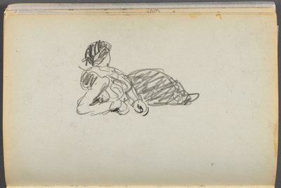 Sketchbook- The Granite Shore Hotel, Rockport, page 082: Reclining Figure by Maurice Prendergast
