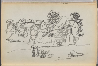 Sketchbook- The Granite Shore Hotel, Rockport, page 168: Houses by Maurice Prendergast