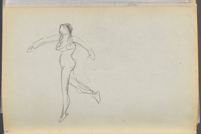 Sketchbook- The Granite Shore Hotel, Rockport, page 170: Female Nude by Maurice Prendergast