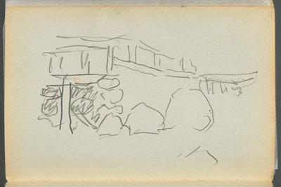 Sketchbook- The Granite Shore Hotel, Rockport, page 178: Fence by Maurice Prendergast