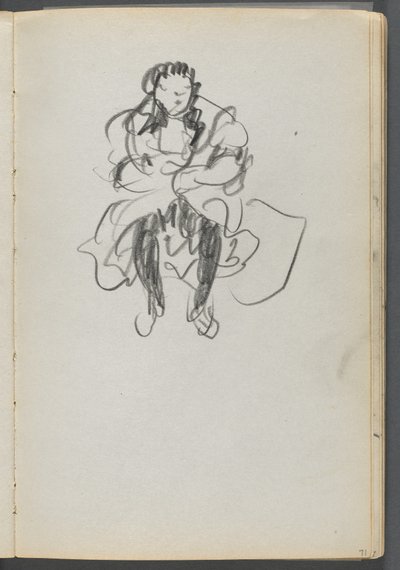 Sketchbook, The Dells, No. 127, page 071: Seated Figure by Maurice Prendergast