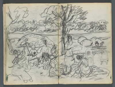 Sketchbook, The Dells: Figure in a Landscape by Maurice Prendergast