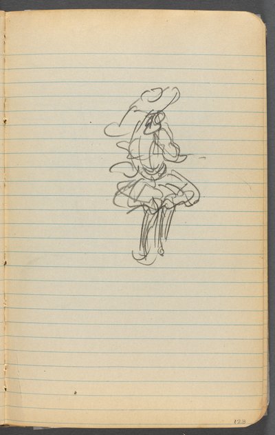 Sketchbook: Female Figure (page 123) by Maurice Prendergast