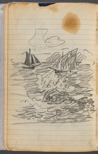 Sketchbook, page 134: Marine View by Maurice Prendergast