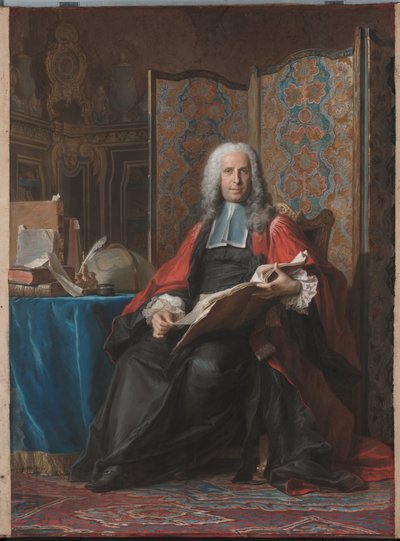 Portrait of Gabriel Bernard de Rieux by Maurice Quentin de La Tour