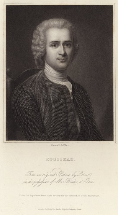 Portrait of Jean-Jacques Rousseau by Maurice Quentin de La Tour