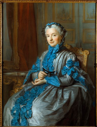 Portrait of Lady of Rieux by Maurice Quentin de La Tour