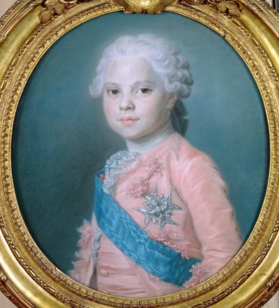 Portrait of Louis of France, Count of Provence and Future King Louis XVIII by Maurice Quentin de La Tour