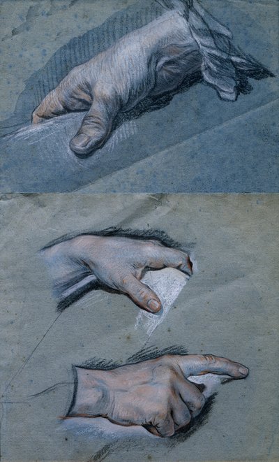 Study of the Hands of a Man by Maurice Quentin de La Tour