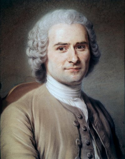 Portrait of Jean Jacques Rousseau by Maurice Quentin de La Tour