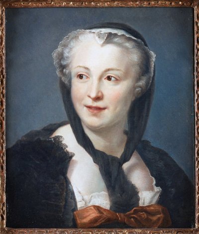 Portrait of the Novelist Francoise de Graffigny by Maurice Quentin de La Tour by Maurice Quentin de La Tour