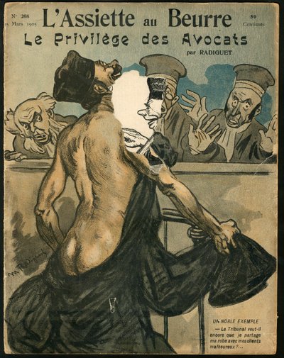 Cover of The Butter Plate, number 208, Satirical in Colors by Maurice Radiguet
