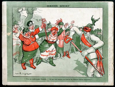 Illustration of Maurice Radiguet in Mode in Germany, ca. 1915 - Last Effort - War of 14-18, Germany Prussia, Fashion, Triplice - William II by Maurice Radiguet