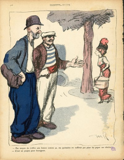 The Butter Plate, number 494, Satirical in Colors by Maurice Radiguet