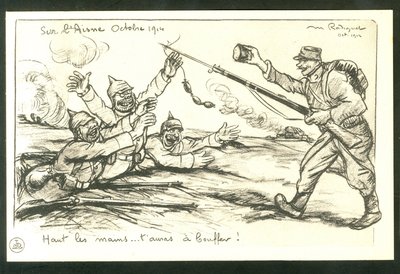 Postcard, Satirical in B & W by Maurice Radiguet