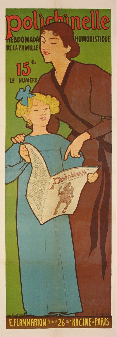 Poster for the weekly humorous paper Polichinelle, 1896 by Maurice Realier Dumas