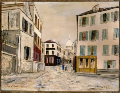 Norvins Street in Montmartre by Maurice Utrillo