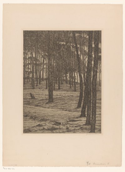 Pine Forest I by Maurits van der Valk (signed by artist)