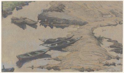 Fishing in a Ditch, South of Amsterdam by Maurits van der Valk