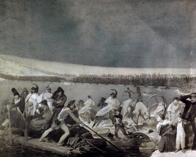 Retreat from Russia (1812): The Passage of the Beresina by the French Army (November 28) by Mauro Conconi