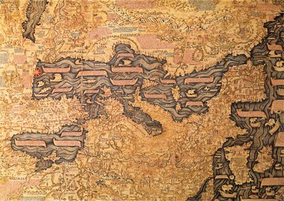 Map of Mediterranean Sea by Mauro Fra